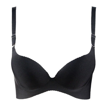 Honeycomb Cup Breathable One-piece Push-up Adjustable Non-rimless Sexy Women's Underwear plus size Solid Color Bra