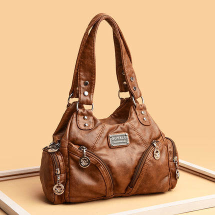 Cross-Border Retro Soft Leather Motorcycle Bag New European and American Trendy Diagonal Shoulder Bag Ready-Made Amazon Quality Women's Bags