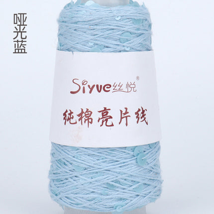 Siyue pure cotton sequined yarn size beads 3+6 hand-woven yarn tube yarn factory wholesale wool ball cross-border