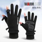 Fleece flip-top - black