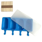4 with oval ice cream-blue-with cover with sticks