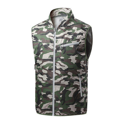 Summer Air Conditioning Clothing Vest Refrigeration Sleeveless Fan Work Clothes Top Outdoor Riding Fishing Take-out Clothing in stock