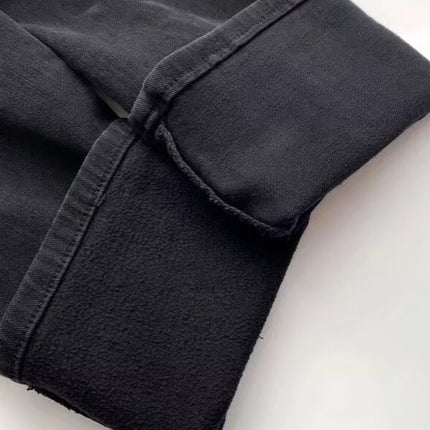 Autumn and Winter New fleece-lined Pear-shaped Body Pants Women's plus size High Waist Slimming Skinny Foot Straight Pipe Fashionable Jeans