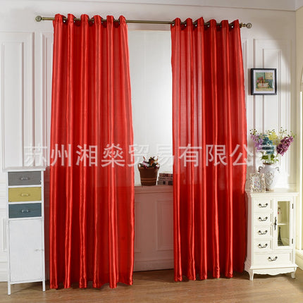 2025 new products home decoration living room bedroom modern simple multi-color optional five beauty satin bottom yarn finished curtain fabric