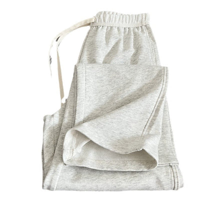 All-match artifact terry pants spring and autumn new recommended women's casual straight pants mop pants all-match pants
