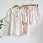Beige Bear Bubble Short Sleeve Shorts / M