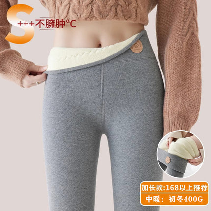 Cold-Resistant and Warm Cashmere Leggings for Women's Outer Wear 2025 Winter New Style Fleece-Lined and Thickeneded Small Leggings Cotton Pants