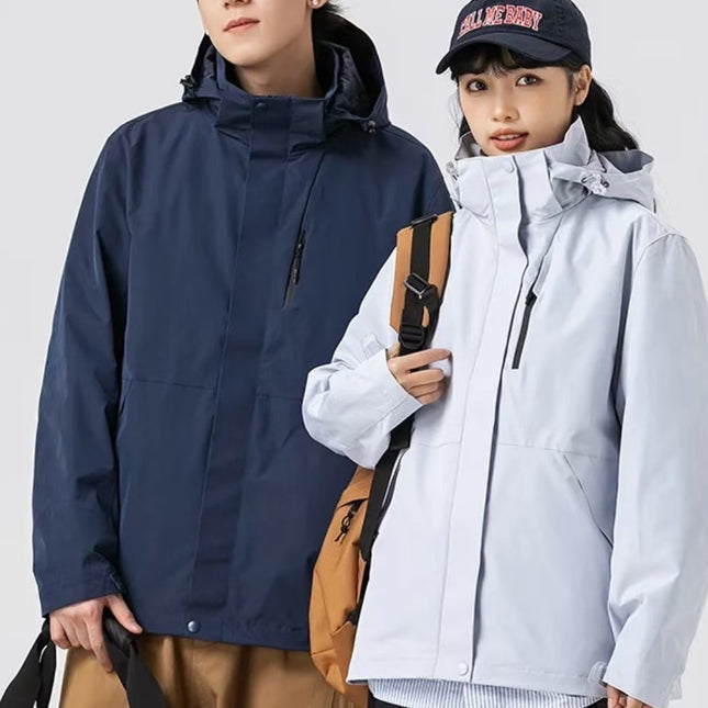 Autumn and Winter Removable Liner Down Couple Jacket Men's and Women's Two-in-One Outdoor Rustic Jacket Waterproof Windproof Jacket
