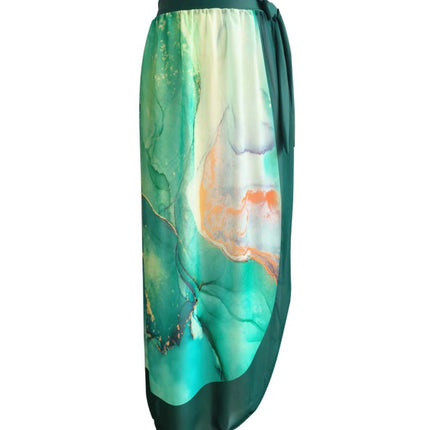 One-piece swimsuit two-piece 2023 Amazon European and American conservative beach skirt shawl blouse bikini swimsuit suit