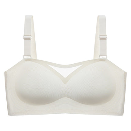 One-Piece, One-Piece, Strapless, Thin Lace Tube Top, Comfortable Bra, Large Size Push-Up, No Steel Ring, Breast-Retracting Intimates for Women