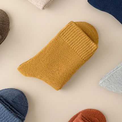 terry socks fleece-lined thick socks mid-tube socks for men and women autumn and winter warm warm towel socks winter warm stockings