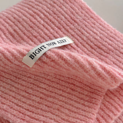 2025 Autumn and Winter New Wool Blended Pure Color Scarf for Female Students Korean Style Simple and Versatile Warm Couple Scarf