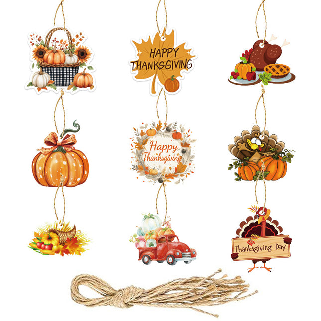 Amazon New Cross-Border Holiday Theme Party Supplies Thanksgiving Flag Banner Garland Hanging Decorations