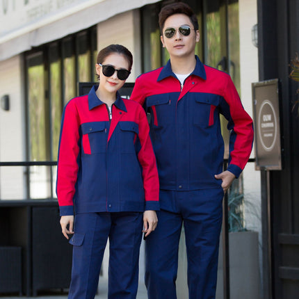 Spring and Autumn Men's and Women's Cotton Sanding Thickened Top suit Shipyard Electrician Anti-scald Wear-resistant Welding Machine Repair Labor Protection Clothing