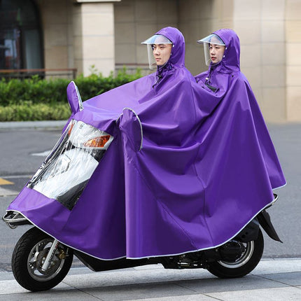 Raincoat for Electric Scooters, Single/Double Person, Enlarged and Thickened, Rainproof, Motorcycle Riding, Double Brim, Wholesale