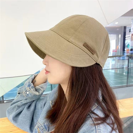 Spring and Summer Celebrity Style High-Value Sun Protection Hat for Women, Adjustable Drawstring, Versatile Face-Covering, Trendy Small-Face Fisherman Hat