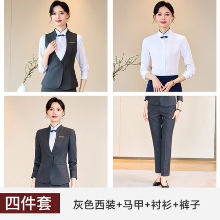 Professional Suit Vest suit Waitress Hotel Attendant Work Clothes Dental Oral Front Desk Horse Clamp Work Uniform Autumn