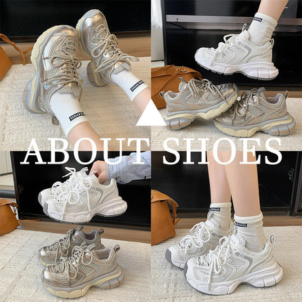 Trendy Dad Sneakers for Women 2025 New Spring Fashion Retro Versatile Niche Popular Lightweight Sports Shoes
