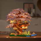 M2108 Big Purple Sakura Tree House/Lamp