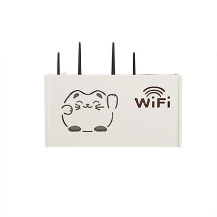 Punch-free router storage box wall-mounted TV set-top box storage rack home living room wifi blocking bracket