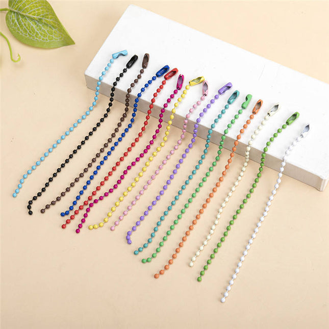Wholesale color bead chain 2.4mm ball bead chain ball bead chain jewelry accessories DIY homemade hand-made chain goo card hanging chain