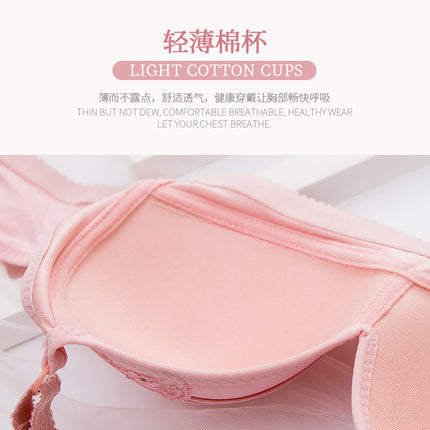 Hot Cross-border Middle-aged and Elderly Underwear Bra for Female Mothers without Steel Ring Adjustable Breathable chubby girl plus size Gather-up Bra