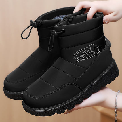 Winter Snow Boots for Women, Thick-Soled Cotton Boots with Extra Fleece and Thickened High-Top Cotton Shoes, Cross-Border Ready Stock Snow Boots, Slip-On, Dropshipping