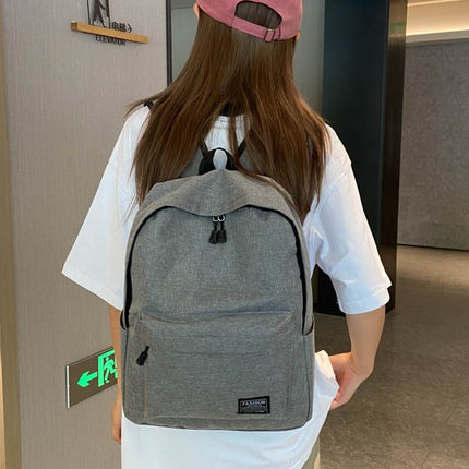 Cross-Border Popular Large-Capacity Pure Color Business Backpack 15inch Electric Backpack for Men and Women 14inch Laptop 15