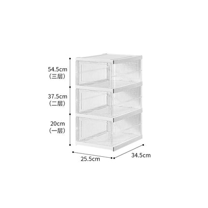 Transparent Folding Shoe Box Push-Free Thickened Shoe Box Integrated Shoe Cabinet Plastic Dustproof Shoe Box Storage Box