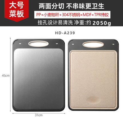 New in stock Amazon Explosions 3D Pattern Stainless Steel Cutting Board Titanium Cutting Board 304 Double-sided Cutting Board
