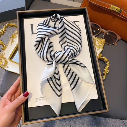 70cm Imitation Silk Square Scarf Fashion All-match Silk Scarf Professional Scarf Korean Style Neck Protection Scarf Decorative Small Square Scarf