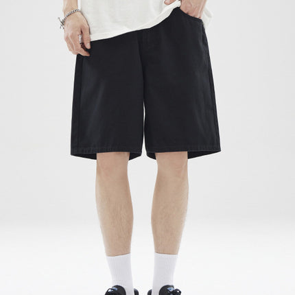 LKTM Men's# American Retro vintage Straight Pants Men's Niche Couples Joker Simple Casual Shorts