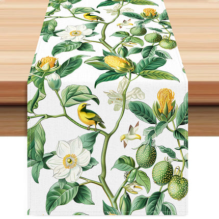 Cross-border new passion fruit table runner American Amazon linen living room coffee table dining table table mat decorative tea tablecloth