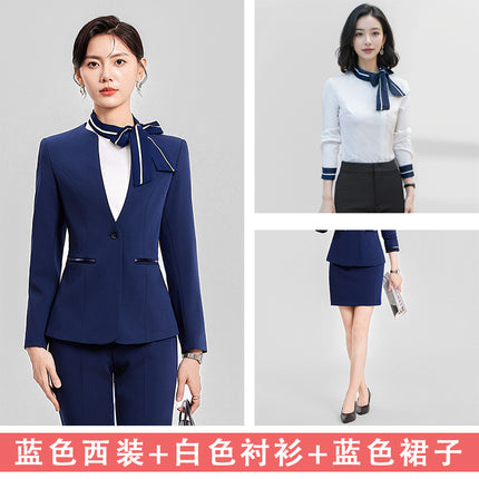 Professional suit Women's Autumn High-end Fashion Temperament Hotel Front Desk Women's Work Clothes Beauty Salon Jewelry Store Tooling