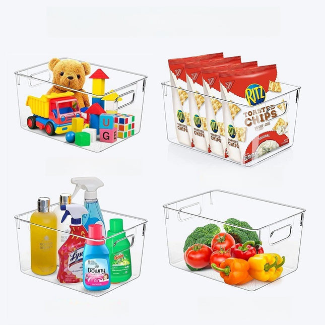 Transparent Storage Box Desktop Kitchen Cabinet Drawer Refrigerator Storage Box Acrylic Snacks Portable Storage Basket