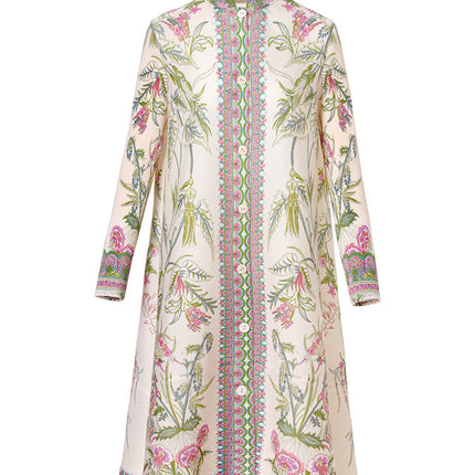 Elegant Mom Dress Early Autumn 2026 New Miyake High-End Plus Size Printed Age-Reducing Stylish Pleated Shirt Dress