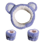 Bear purple 1 headband/2 wristbands