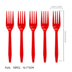Red fork-10pcs