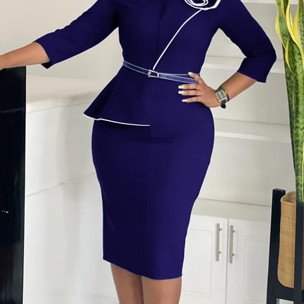 D551 Foreign Trade Women's Wear 2024 Spring New Fashion Elegant OL Tongle Pencil Skirt Hip African dress