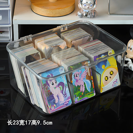 Pony Polly Card Box Large Capacity Children's Small Card Pack Star-chasing Transparent Ultraman Card Storage Box