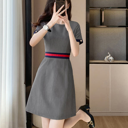 High-end salesman sales office work clothes hotel receptionist front desk interview formal dress jewelry store dress summer