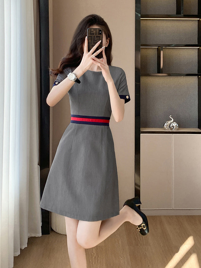 High-end salesman sales office work clothes hotel receptionist front desk interview formal dress jewelry store dress summer