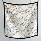 Leaping horse blue twill / 88cm