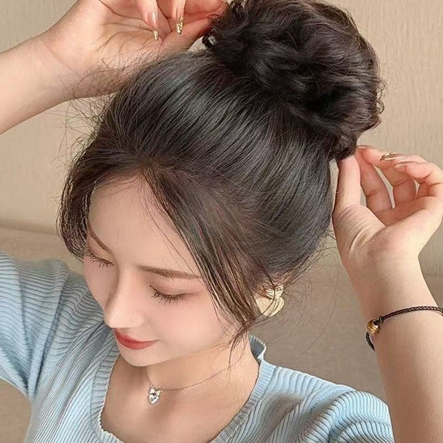 Explosive wig female clip hairpin hair package ball head coil hair flower short curly hair clip style flower bud fluffy