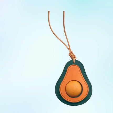 Handmade Genuine First-Layer Cowhide Avocado Bag Pendant Car Hanging Ornament Keychain Accessory Decoration