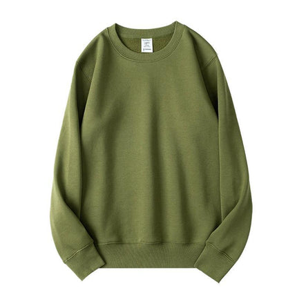 Acura Green 400g Heavy Loose Casual Velvet Jacket Solid Color Simple Thick Quality Turtlenose Wear