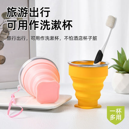 Cross-Border Silicone Foldable Water Cup, Portable Mouthwash Cup for Outdoor Travel, Lightweight and Convenient Cup, Watercup Portable
