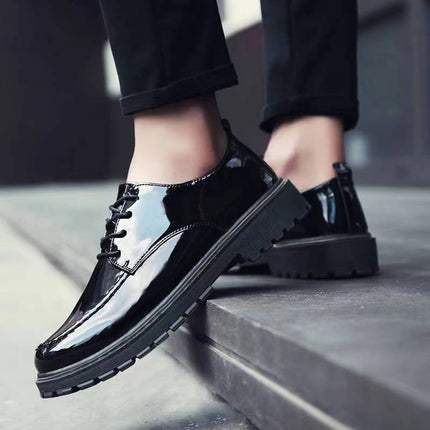 New Business Formal Leather Shoes for Men, Casual Wedding Groom, British Style, Height-Increasing, Summer Breathable, Young Round-Toe Men's Shoes