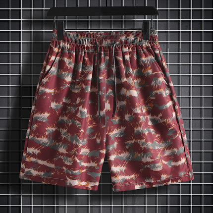 Hawaii Seaside Casual Shorts Men's Summer Ins Flower Pants Couple's Beach Pants Fashionable Loose Sports Pants