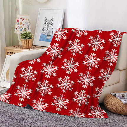 Christmas Decoration Blanket Holiday Blanket Red Festive Blanket Christmas Tree Polo Sofa Blanket Flannel Blanket
